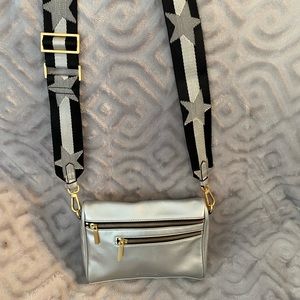 Kendall & Kylie Crossbody- Silver (with two straps)